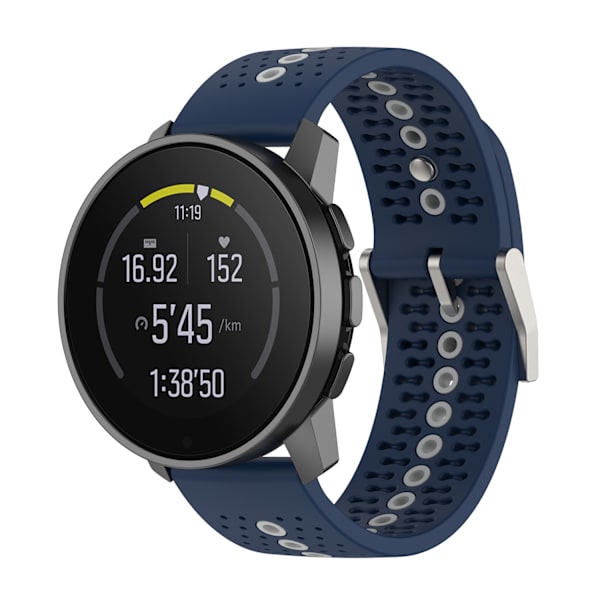 Färgglatt Klockarmband 22MM för Suunto Race S Watch Blå + Grå