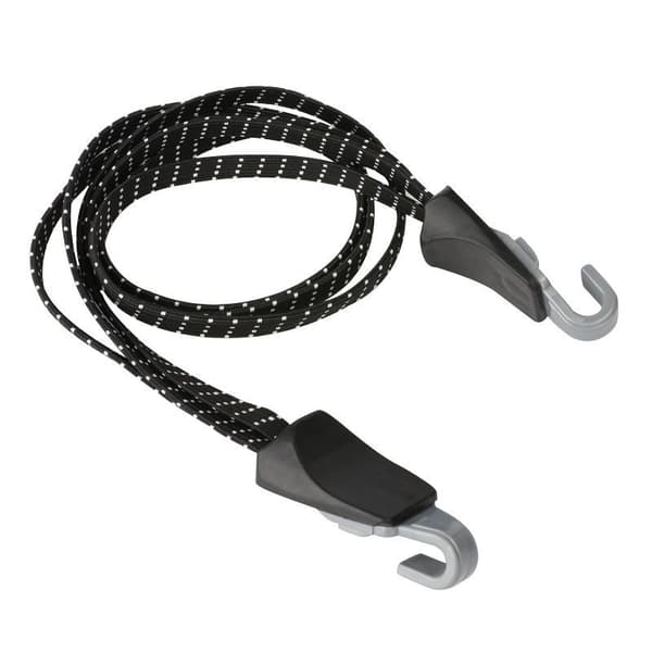 Bungee snor med stålkrog Black Black