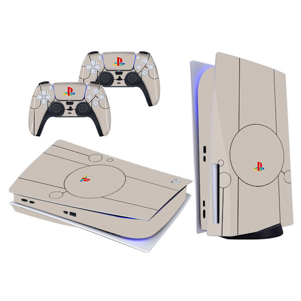 PVC-beskyttelse til PS5 og controllere Knogle hvid