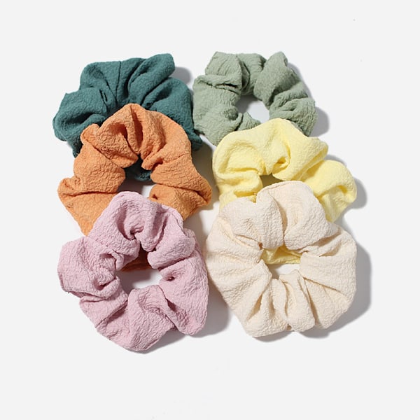 Sæt med 11 flerfarvede scrunchies - Hårbånd i bobble-chiffon MultiColor