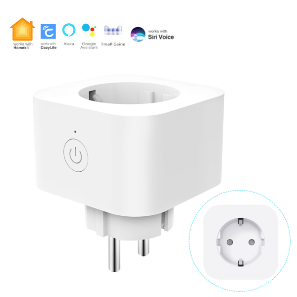 Homekit Smart Plug WiFi Home 10A EU-uttag Timer-uttag Vit