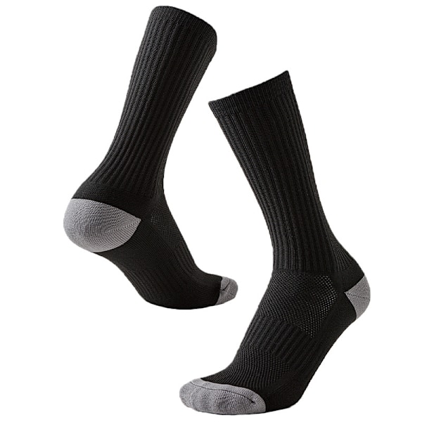 Mid-calf sokker 6-pak (3 sorte og 3 hvide)