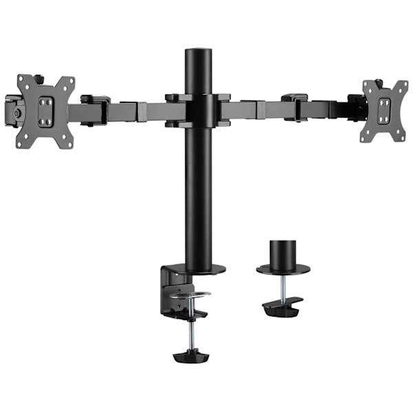 Monitorarm dubbel 17-32" 380mm Svart