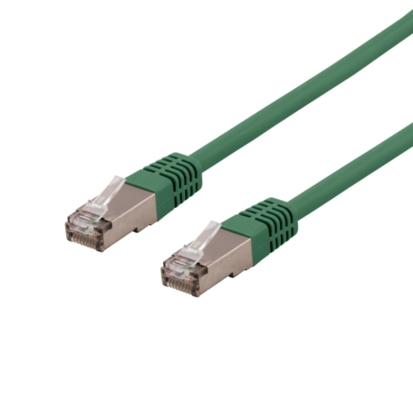 U/FTP Cat6a patch cable, LSZH, 0.3m, green