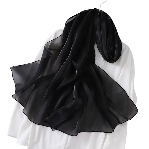 Elegant organza halsduk Svart