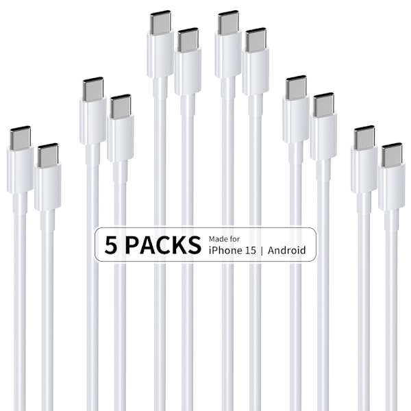 5-pack CTO C datakablar, 1M PD 60W snabbladdningskablar 5-pack S