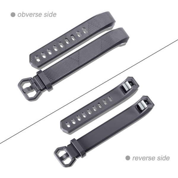 Fitbit Alta/Alta HR armband silikon 3-pack (S) Svart/Grå/Blå