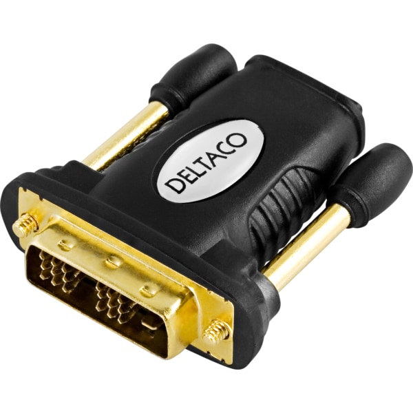 deltaco HDMI-adapter, Full HD @60Hz, HDMI 19-pin female to DVI-D