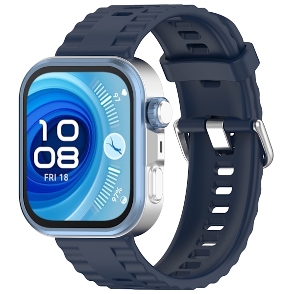Silikonerem til Huawei Fit 4 Pro med sølvspænde Blå