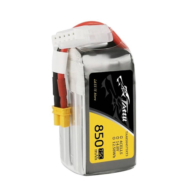 Tattu 850mAh 14,8V 75C 4S1P batteri