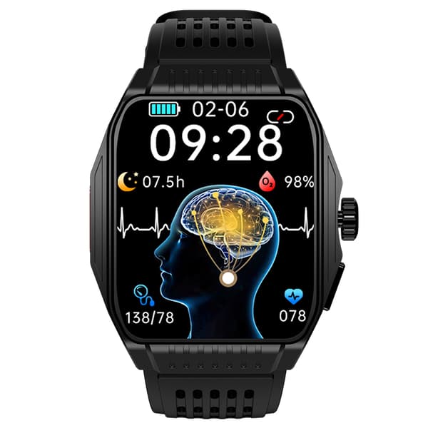 Smartwatch med søvnhjælp, EKG, Bluetooth-opkald Black Black