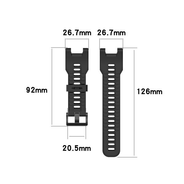 Silikoninen kellohihna ruuvimeisselillä Huami Amazfit Aresille Musta