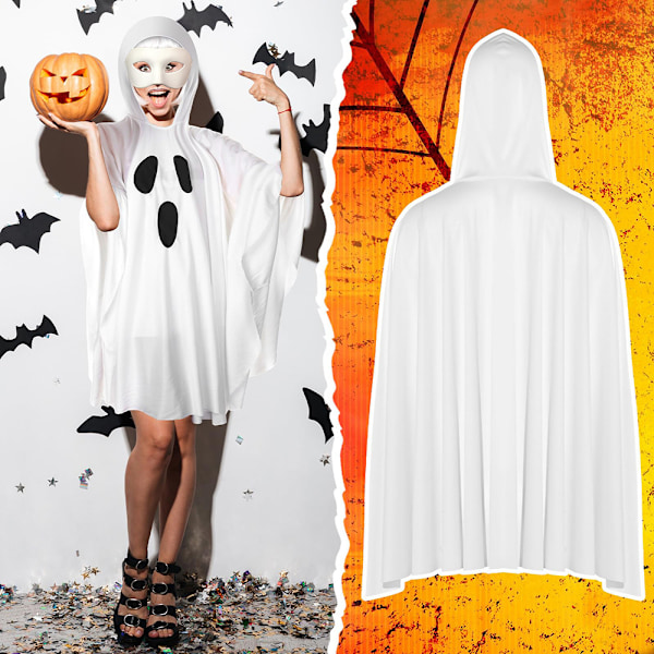 Hooded Ghost Cloak White White