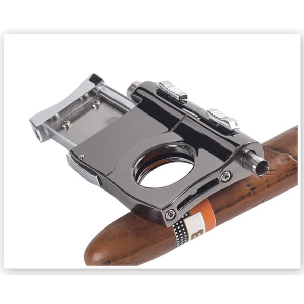 Multifunktionel Skarp Cigar Kutter - Enkelt Blad med Dobbelt Bor (2-9mm) Silver Silver