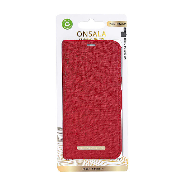 Mobilfodral Eco 2 Kortfack Red - iPhone 14 Plus