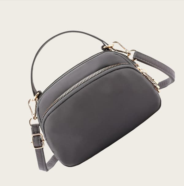 Alsidig nylon skuldertaske Grey Grey