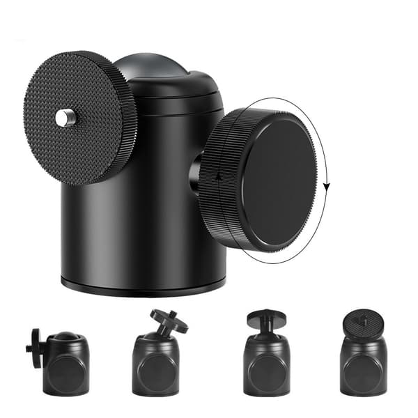 Mini Kulhuvud 360° Vridbart med 1/4" Skruvfäste
