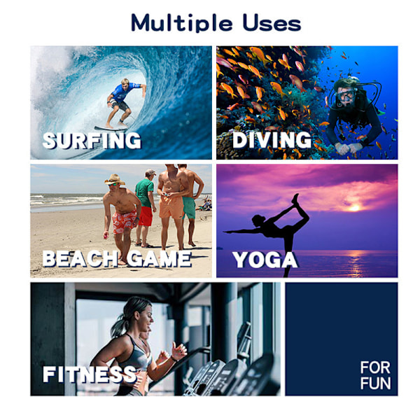 Hurtigtørrende strandsko, Aqua sko til svømning, surfing, dykning Blå XXL