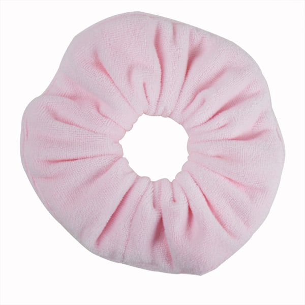 Bløde Microfiber Hårelastikker - 4 Pak Blandede Farver Lyserød