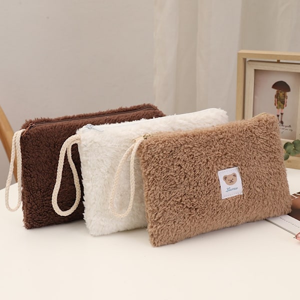 Kosmetiktaske med bamsedesign - Rejsemakeup-organizer Brun