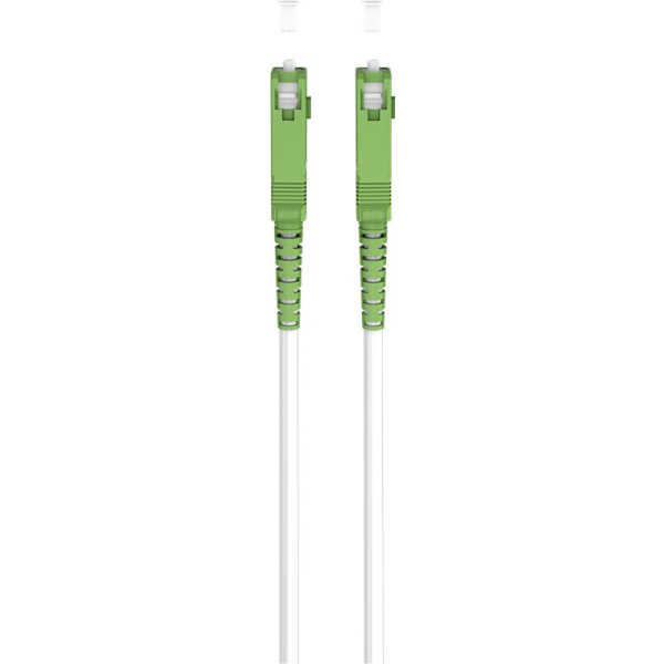 Fiberoptisk kabel (FTTH), Singlemode (OS2) White, vit (Simplex), 10 m