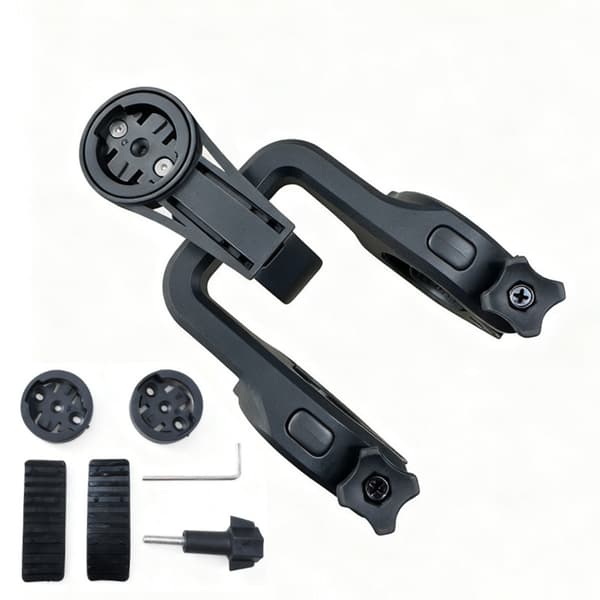 Y-formet Cykelcomputerbeslag - Sort: Monter din speedometer og actionkamera sikkert