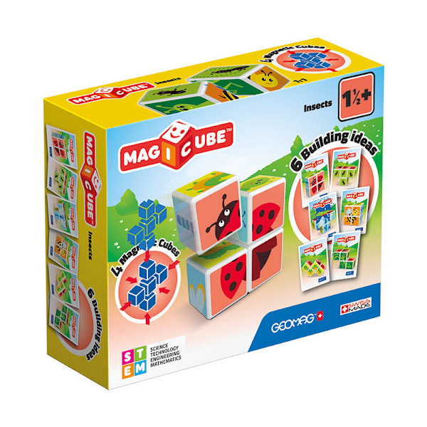Magicube Printed Insects magneettipalikat + kortit 7 kpl GEOMAG GEO-121