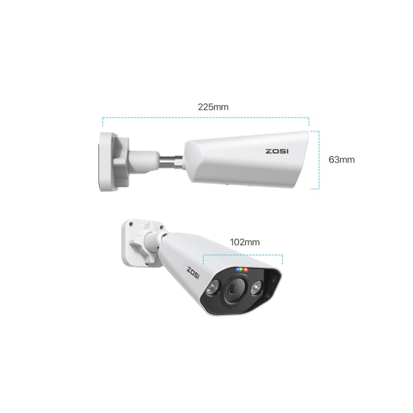 POE 5MP IP kamera webcam, 2-vejs lyd, nattesyn, lyd og lys alarm