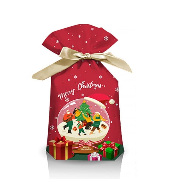 Julgodisväskor Glasbollsdesign 12x17cm (50-pack) - Festlig presentförpackning