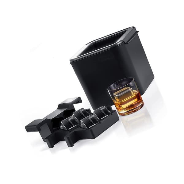 Isbakke, 4-rums silikone iskugleform med låg og gaveæske Square