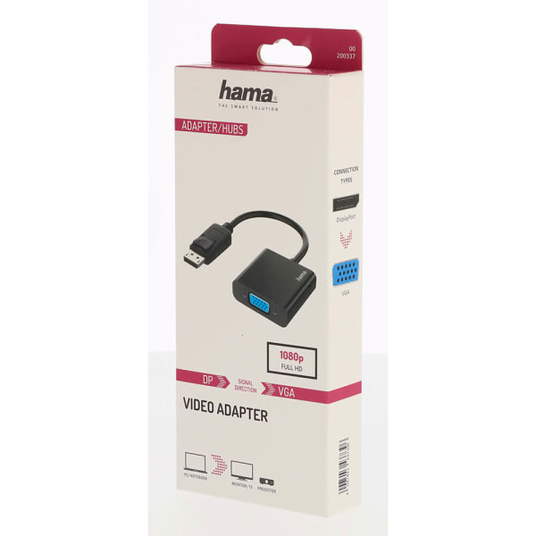 HAMA Adapter Multimedia DisplayPort-VGA Full-HD 1080p