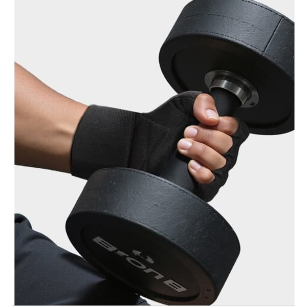 Fitnesshandsker med anti-slip til vægtløftning, pull-ups og cykling — polyester håndfladebeskyttelse, åndbar pasform og polstring, 1 par, S/M/L L L