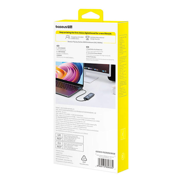 SSD-kotelo Baseus FlyJoy (harmaa)