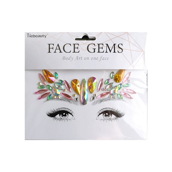 Face Jewels Makeup Stickers Flerfärgad