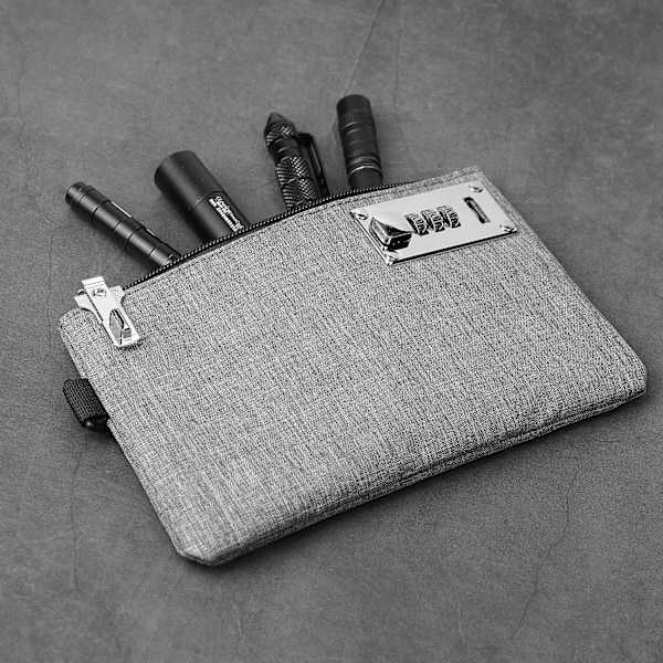 Oxford Cloth Security Wallet med lösenordslås Grå