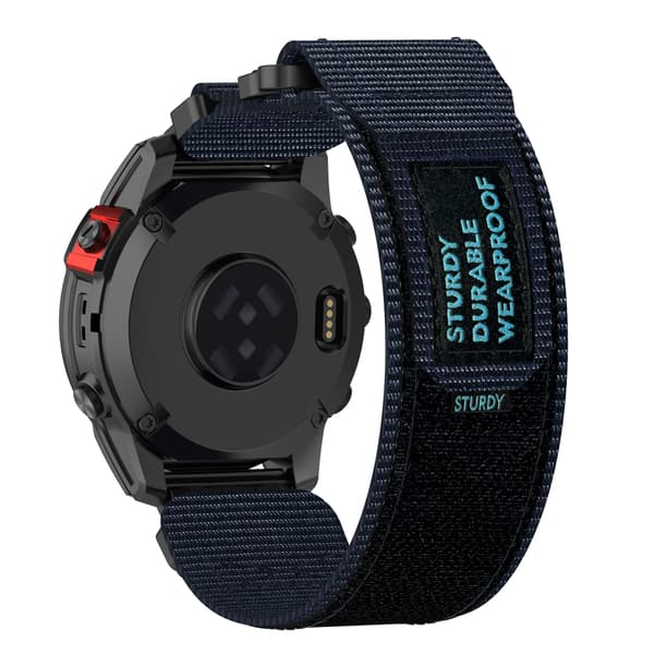 Garmin 26 mm nailonranneke tarranauhalla Blue Blue
