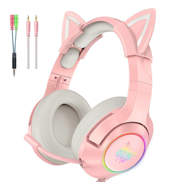 Spelhörlurar ONIKUMA K9 Rosa RGB
