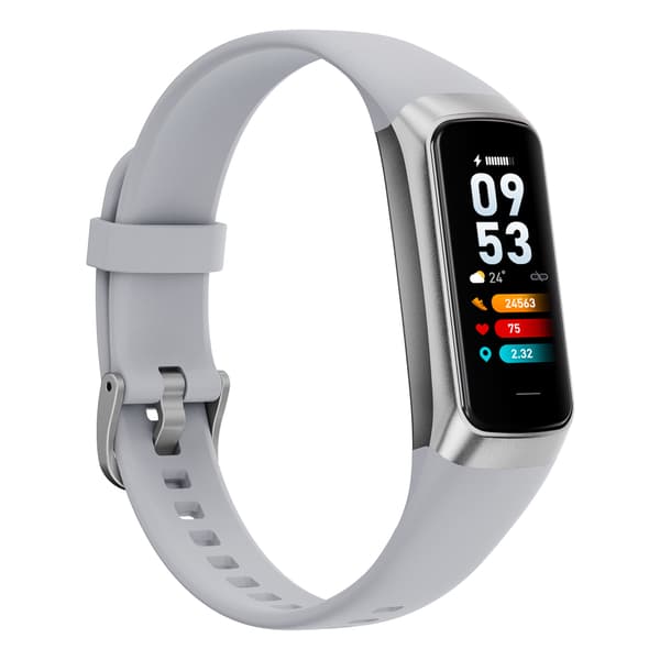 Smal och Stilren Smartwatch med Hälsoövervakning och Anpassning Silver Silver