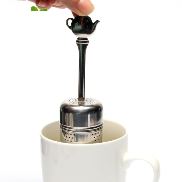 Teinfusionsanordning i rostfritt stål, tesil för löst te