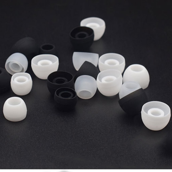 INF Silikon Hörlurar för 4,5-6 mm Hörlurar 3 Storlekar 15 par Transparent