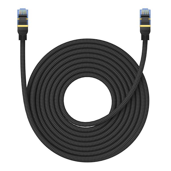 Flettet netværkskabel kat. 7 Baseus Ethernet RJ45, 10 Gbps, 10 m (sort)
