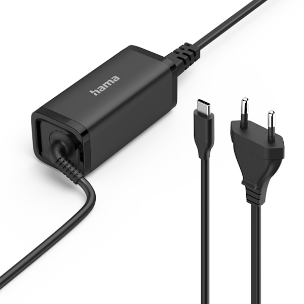 Notebook Power Supply USB-C Gan 100-240V 5-20V/65W musta