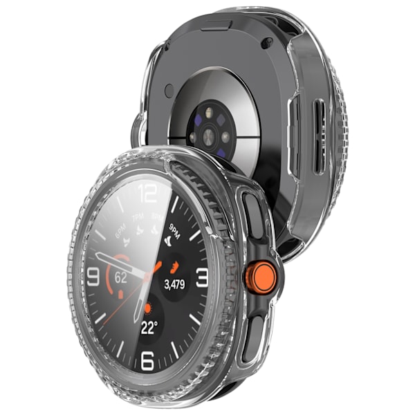 Tyylikäs suojakuori Samsung Watch Ultra2:lle ja Watch8 Classicille Läpinäkyvä