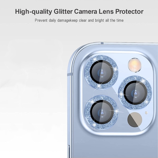 Kameran suojus 3 kpl Sininen  iPhone 13 Pro/13 Pro Max Sininen