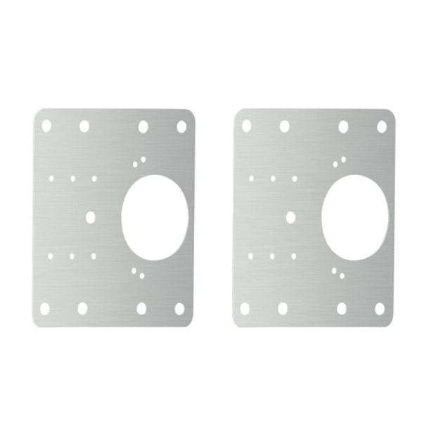 Reparationsplade til hængslede møbler 9x9 cm rustfrit stål 2-pack 2-pack