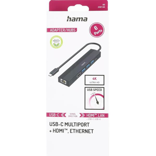 USB-C-moniporttisovitin, 6 porttia