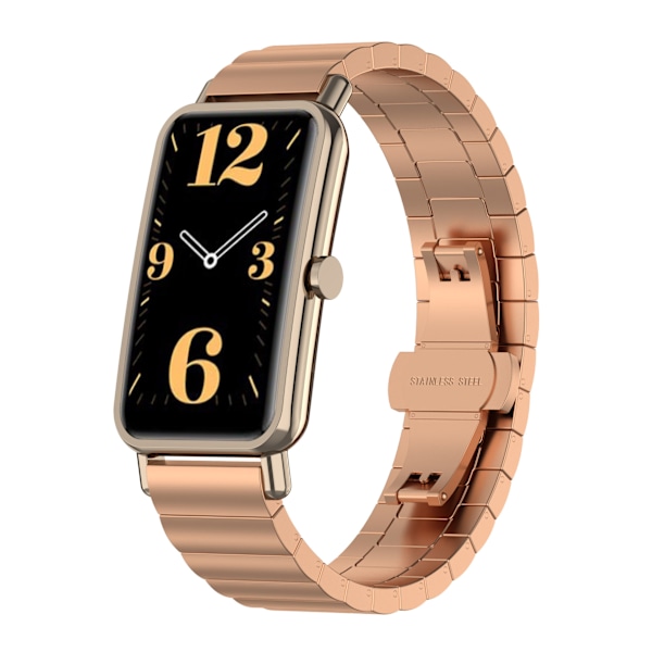 Rose guld rustfrit stål urrem til Huawei Watch Fit Mini Rose guld