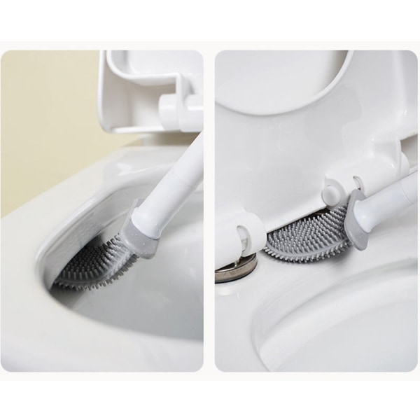Toalettborste med hållare TPU - WC-borstset Vit