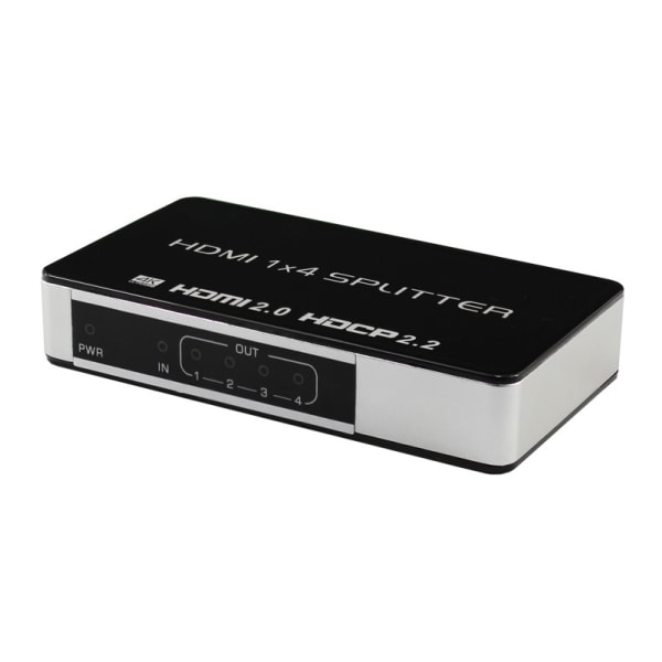 INF 1 x 4 HDMI splitter UltraHD 4K@60Hz understøtter 3D HDMI V2.0 HDCP 2.2 18 Gbps