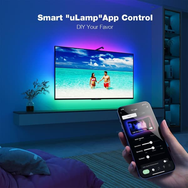 5M USB LED TV Bagbelysningssæt til 65-75 tommer TV